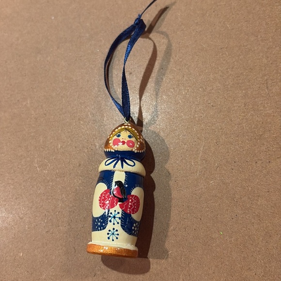 Doll in coat Xmas ornament - Picture 2 of 5